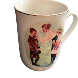 Norman Rockwell "The First Day Of School" Ceramic Mug 3.5"